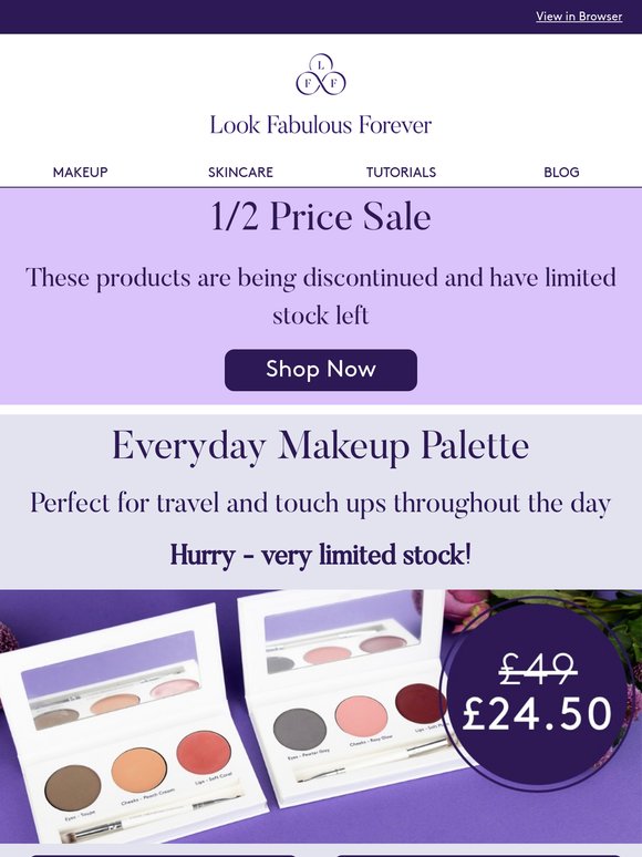 ½ Price Sale: Makeup Palette, Eyeshadow & More