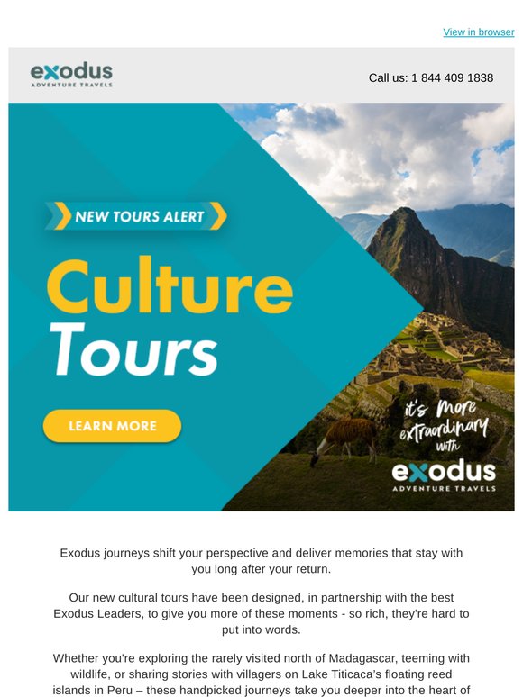 Exodus Travels: Incredible Culture Tours Just Launched | Milled