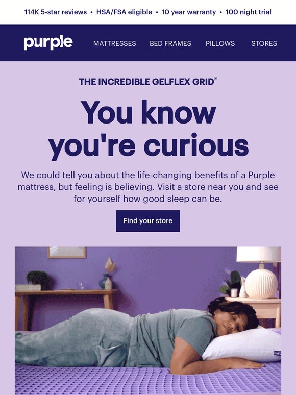 Try pain-reducing mattresses in person.