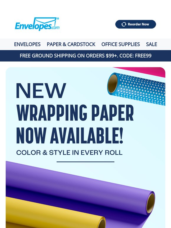 Introducing Wrapping Paper in Every Color & Style 🎁