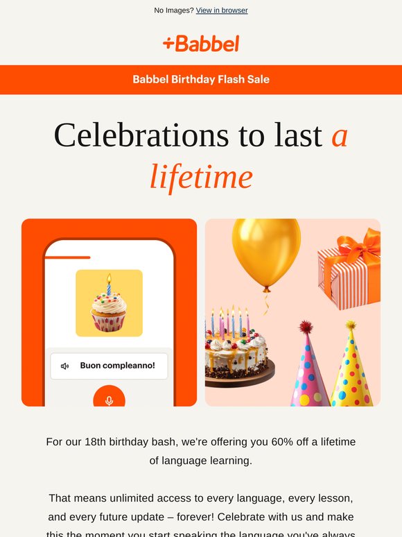 Party like a polyglot with 60% off Lifetime ✨