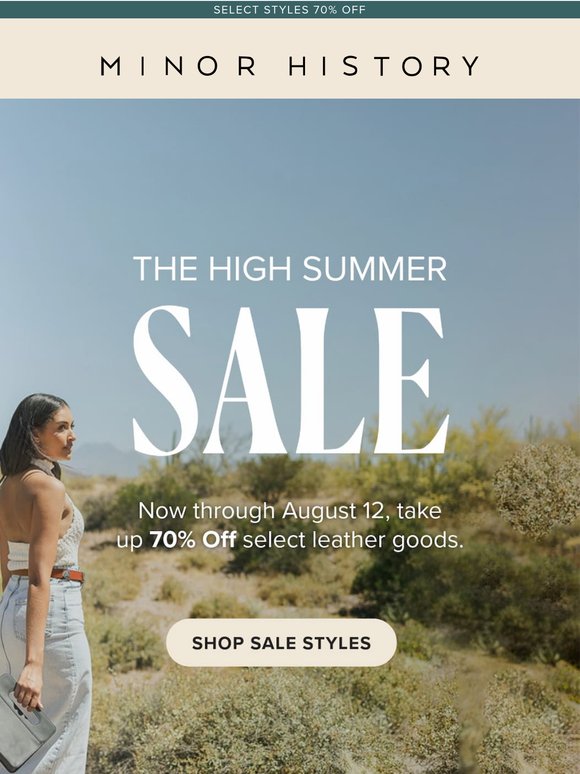 High Summer Sale Starts Now