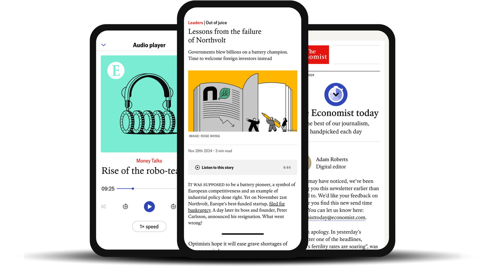 Images of The Economist app