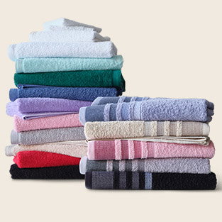 back-to-school deal. $3.99 each Home Expressions Solid Or Striped Bath Towel, regular $10 each. Coupon excluded.