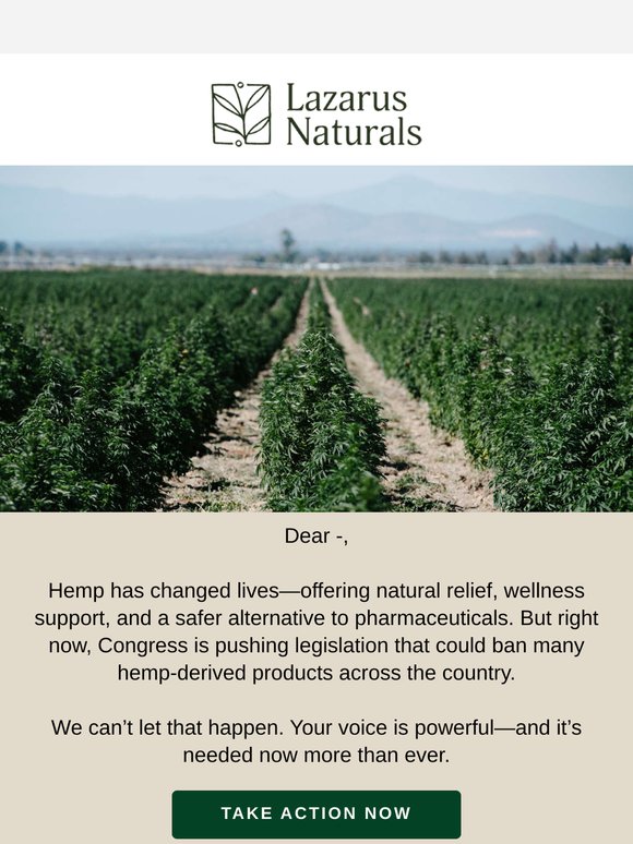 🚨 ATTN: Congress Is Trying to Ban Hemp—Take Action Now