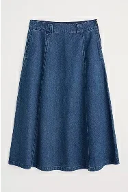 Image of the restharrow ankle length denim skirt