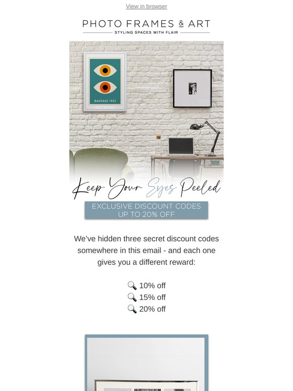 Up to 20% off - but you’ll have to find it