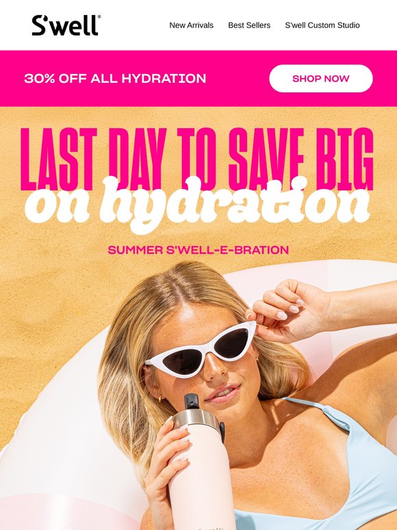 Ends Tonight: 30% Off All Hydration