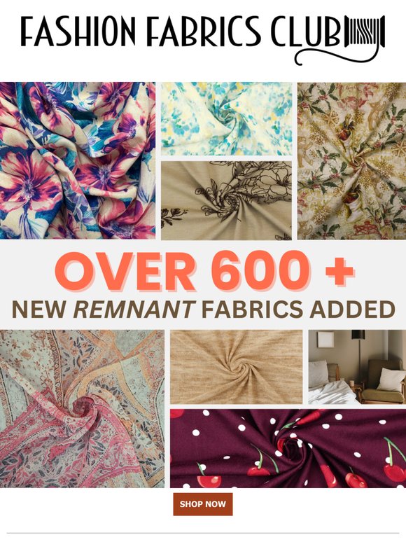 Hundreds of New Remnant Fabrics = Serious Steals