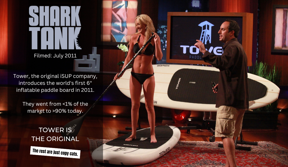 Tower introduces the first ever 6" iSUP on Shark Tank in 2011