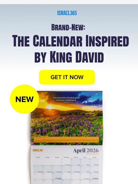 Now available: 2026 Israel365 calendar is here!