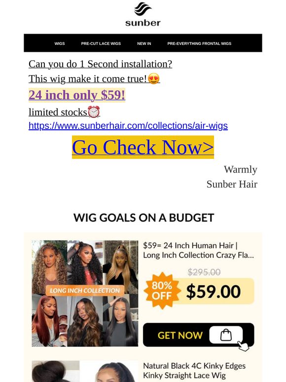 Notice! $59 for 24" hair almost sold out