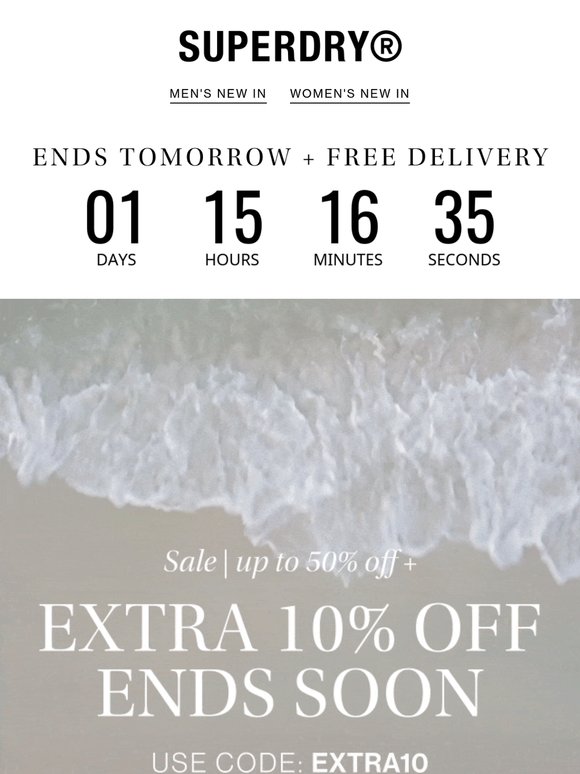 Ends Tomorrow | Extra 10% Off Sale