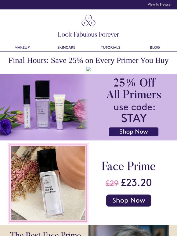 Final Hours: Save 25% on Every Primer You Buy