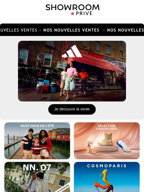 ADIDAS, OYSHO, NN. 07 et 17 nouvelles ventes en ligne aujourd'hui