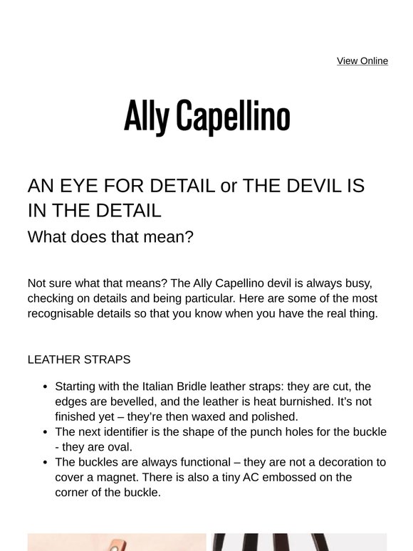 An Eye For Detail Or The Devil Is In The Detail