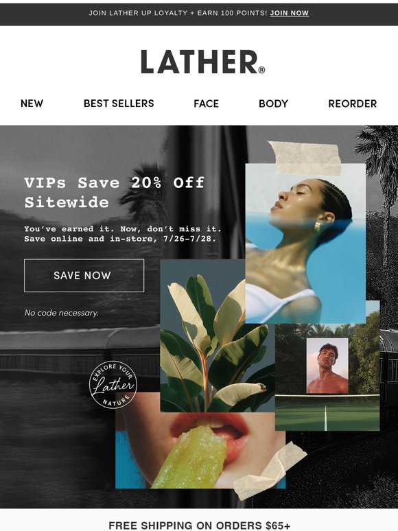VIPs, Enjoy Elite Access to 20% Off