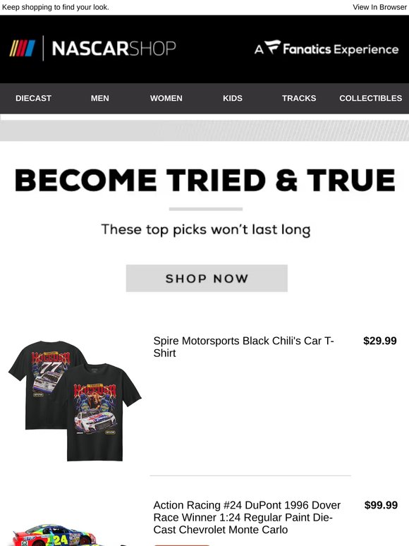 The Racing Gear You Love...