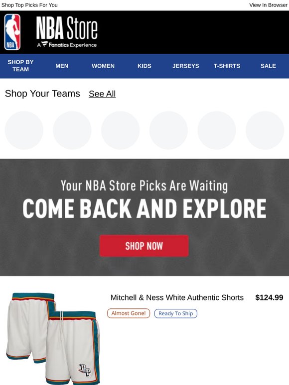 Hey Basketball Fan! Finish Browsing at NBAStore.com
