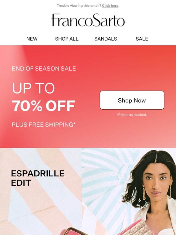 Up to 70% Off! + Your Summer Solemates 💕☀️