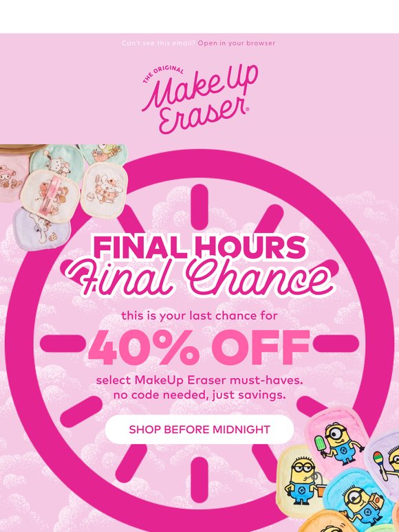 ⏰ Last Call: 40% Off Ends Tonight!