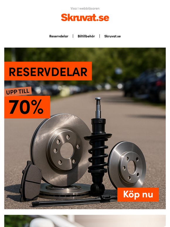 SISTA DAGEN - Upp till 70% rabatt på reservdelar