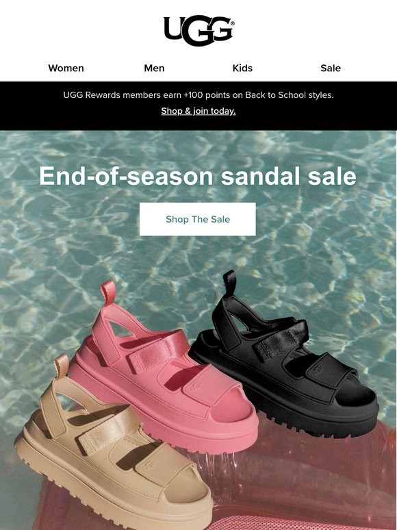 END-OF-SEASON SANDAL SALE