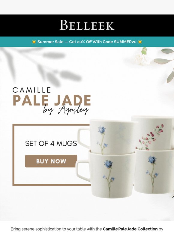 Discover Aynsley’s Camille Pale Jade Collection 🪻🌸