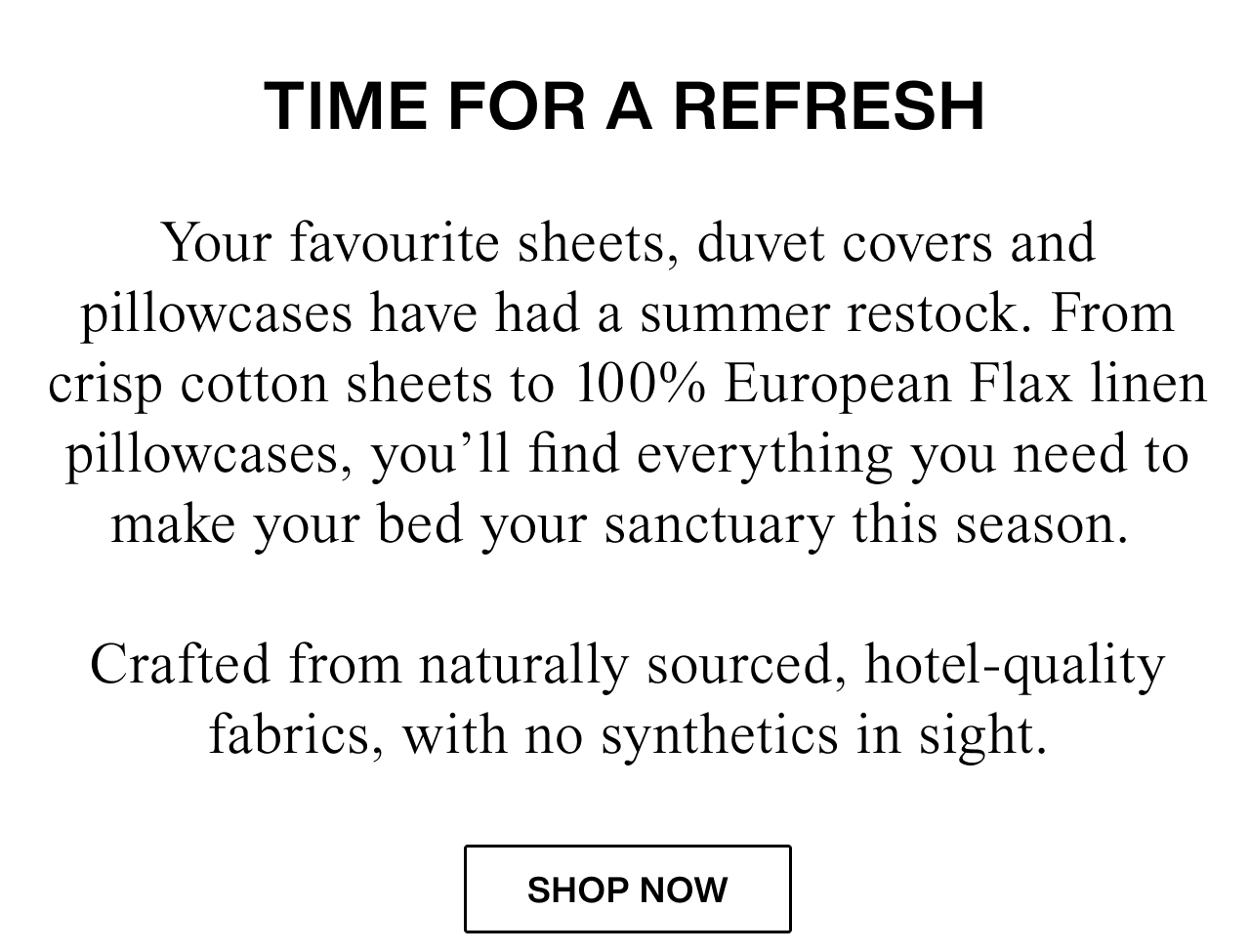 Shop Restocked Bed Linen