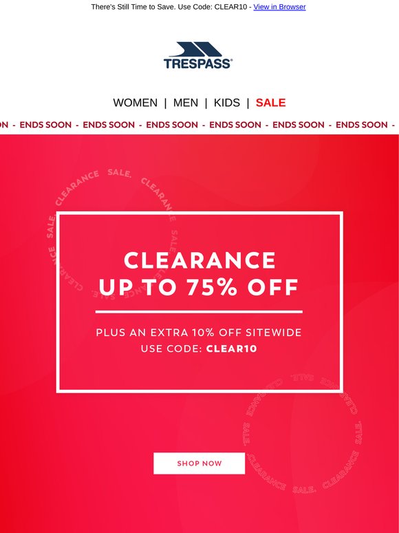 Clearance Sale Still On