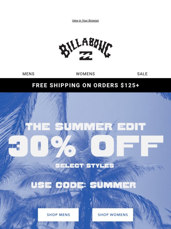 30% Off Top Summer Styles