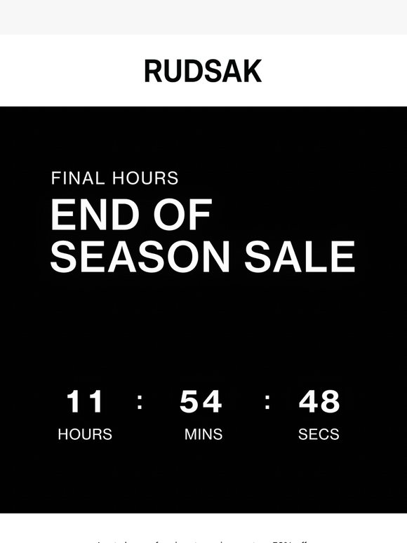 🚨 FINAL HOURS - 50%