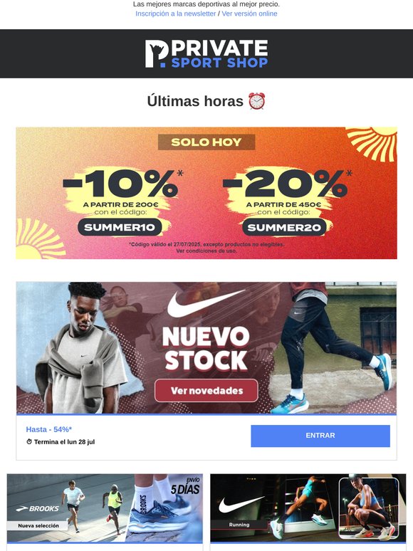 🏁​ Sprint final 👉​ -20% extra en TODA la web*