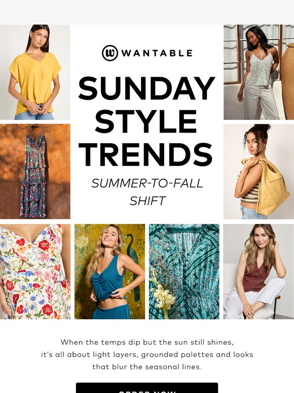 SUNDAY STYLE TRENDS: Summer-to-Fall Shift ☀️🍁