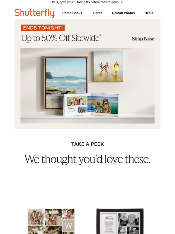 Up to 50% off sitewide ends TONIGHT!