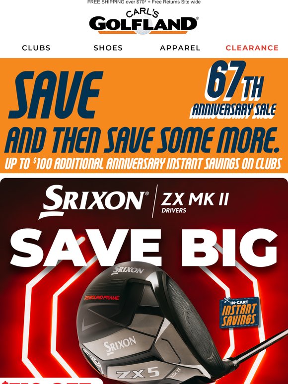 🎪 HISTORIC SAVINGS on Drivers, Irons, Wedges AND MORE