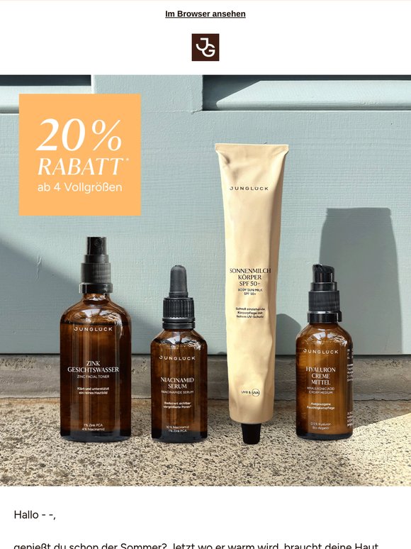 Spare bis zu -20% auf alles 💛