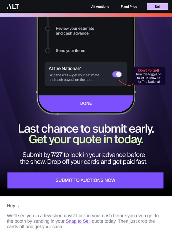 Last call for early quotes 💵