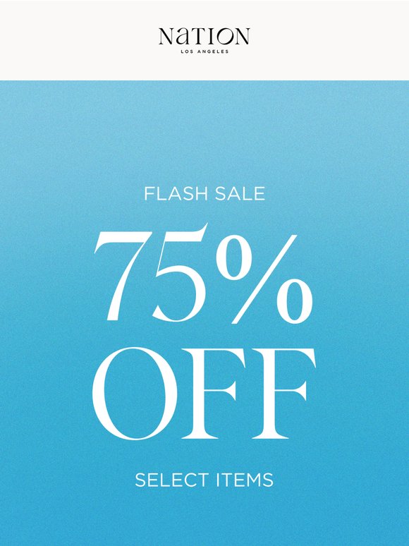 Last Call: 75% Off Ends Tonight.