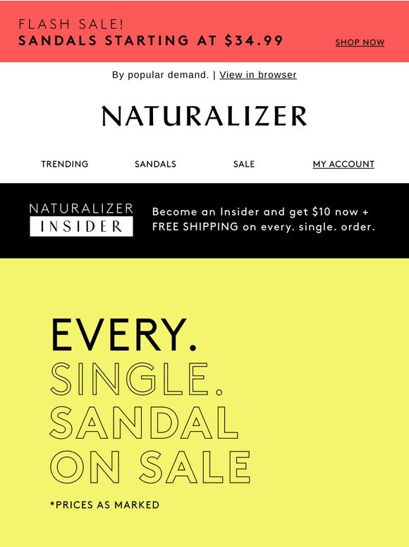 Every Sandal On Sale is BACK!