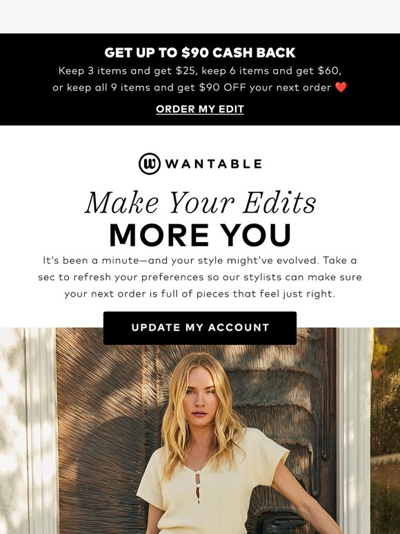 update your prefs for exclusive perks