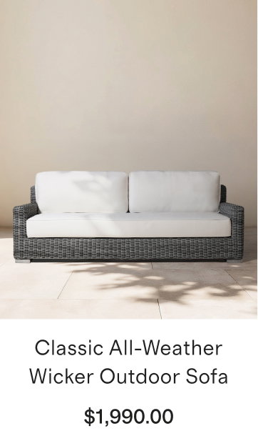 Classic All-Weather Wicker Outdoor Sofa