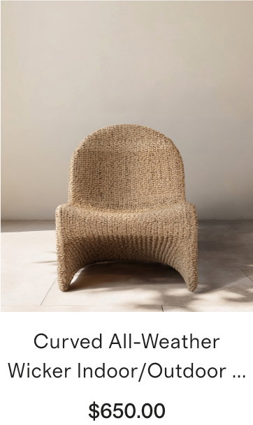 Curved All-Weather Wicker Indoor/Outdoor ...