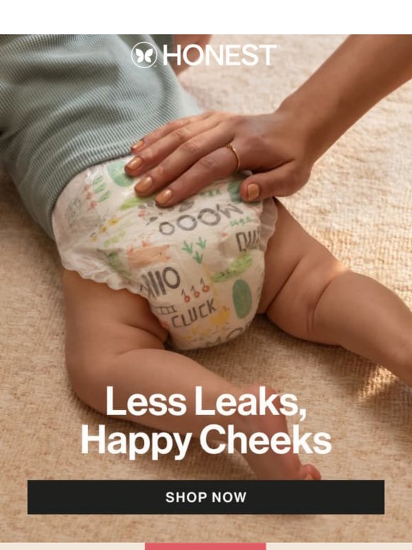 Re-engineered to stop leaks for happy cheeks