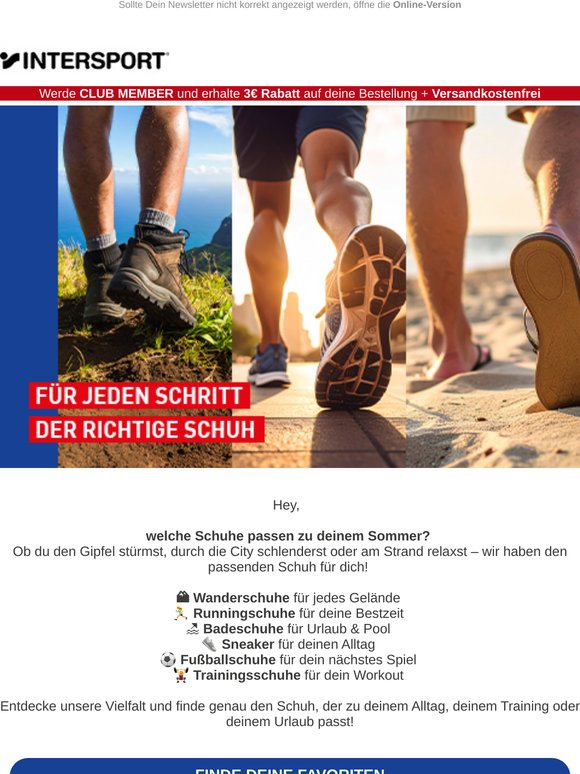 Jetzt entdecken: Schuhe für jeden Moment 🏃‍♂️🏖️⛰️