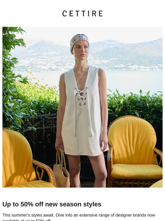 Up to 50% off new season styles