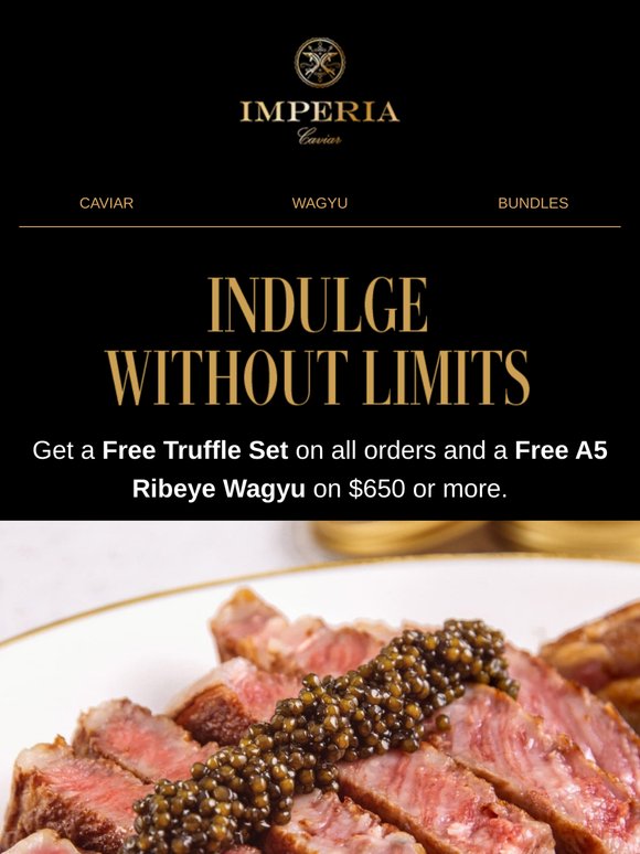 Indulgence Delivered: Free Truffle Set + A5 Wagyu.