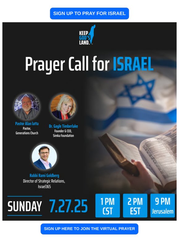 Today: Prayer Call with Rabbi Rami Goldberg