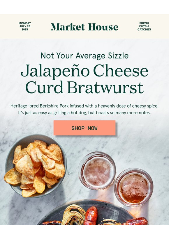 Spicy, Cheesy Bratwurst Goodness