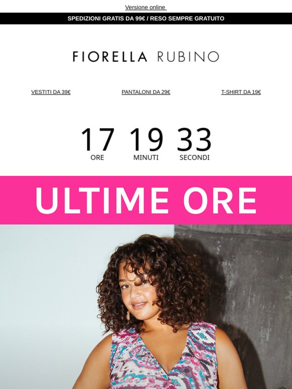 SOLO ONLINE ⏰ Ultime ore per ottenere 20€ di sconto!